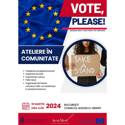 Programul Erasmus +„Vote, Please!” -  primul atelier în comunitate